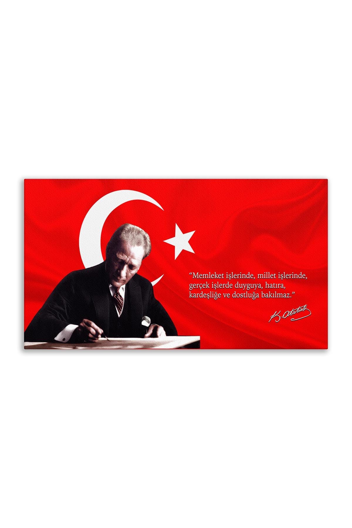 Atatürk Deri Tablo – Memleket İşlerinde Duyguya Bakılmaz Masa