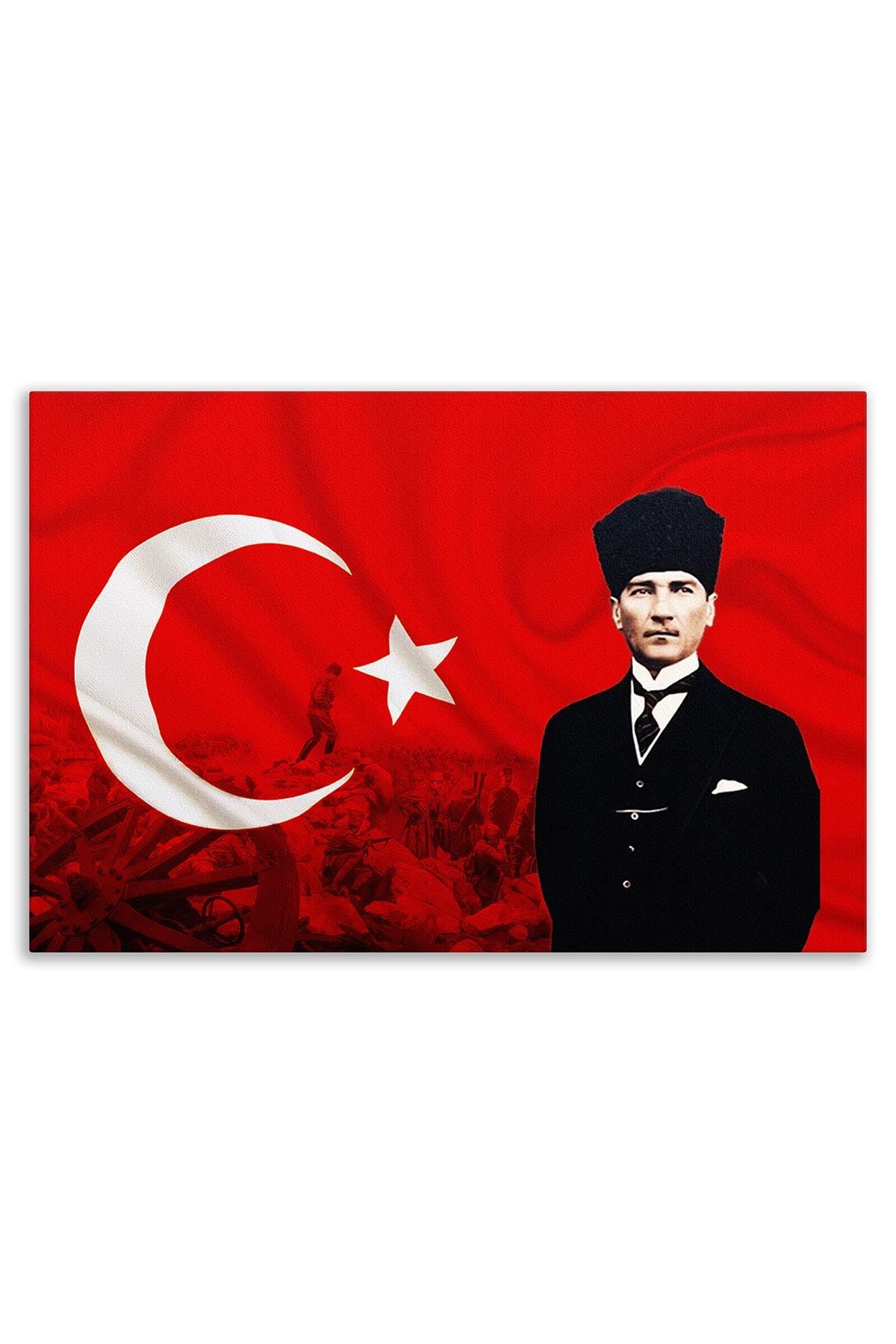 Atatürk Portre Tablo – Kalpaklı Savaş Sahnesi