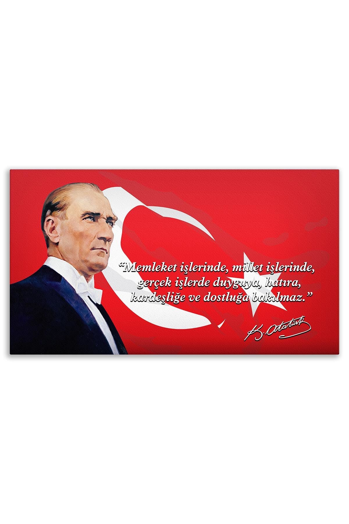 Atatürk Deri Tablo – Memleket İşlerinde Duyguya Bakılmaz