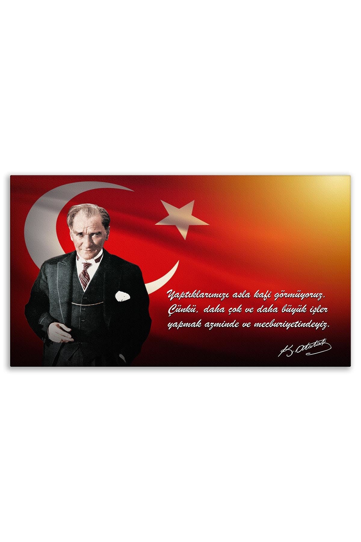 Atatürk Deri Tablo – Yaptıklarımızı Asla Kafi Görmüyoruz