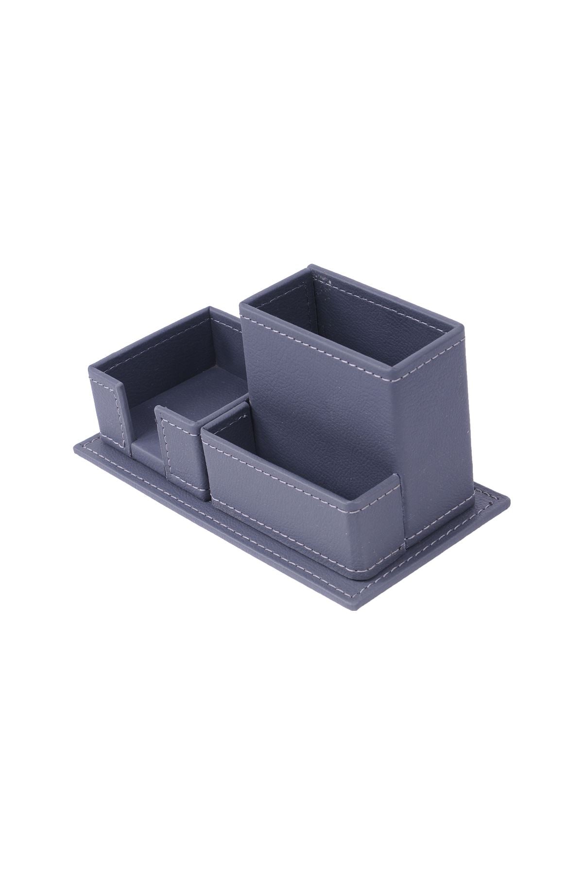 Deri 3'lü Organizer Gri