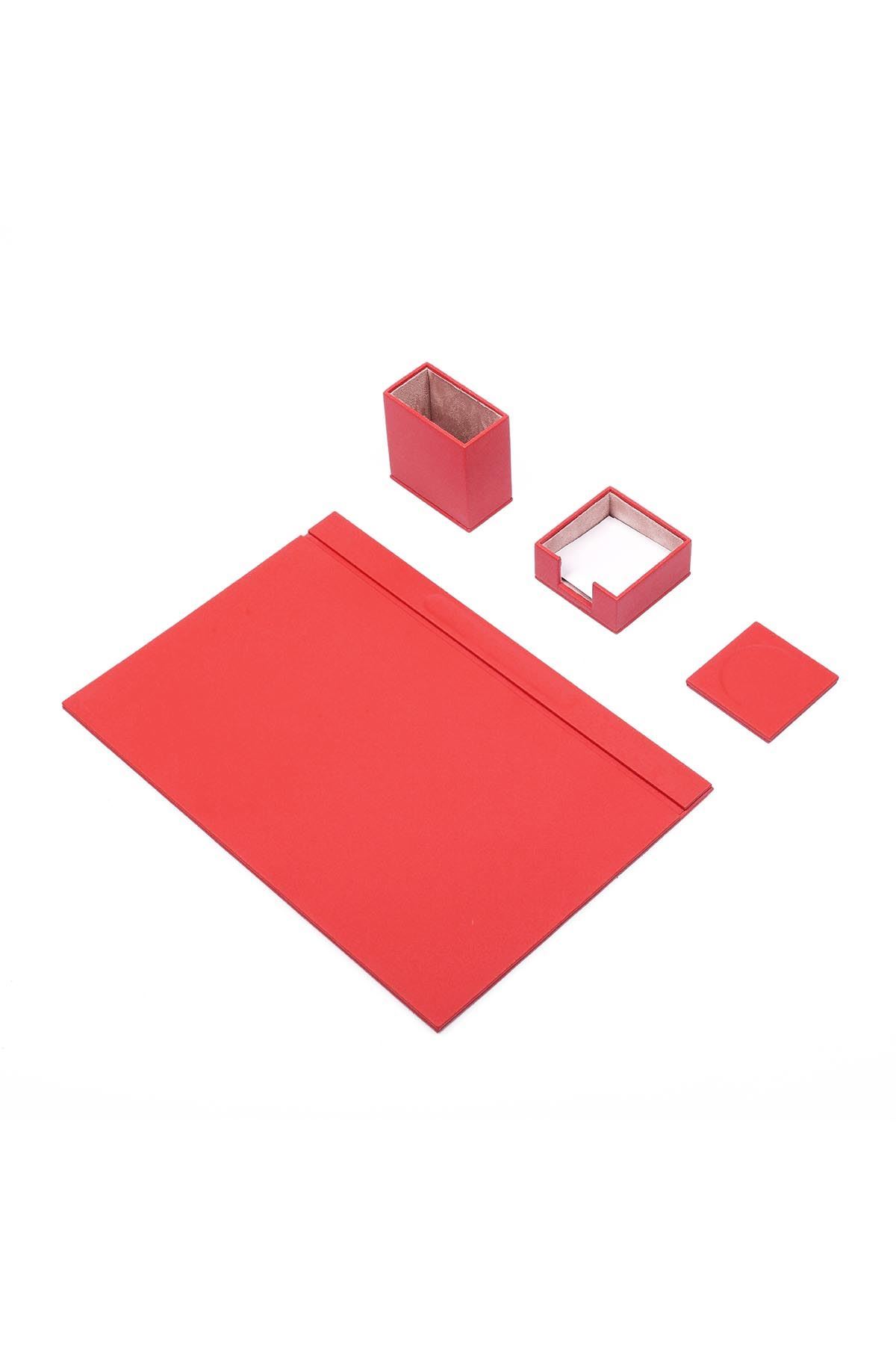 Kırmızı Sümen Takımı 4 Parça – Masa Sümen Takımı