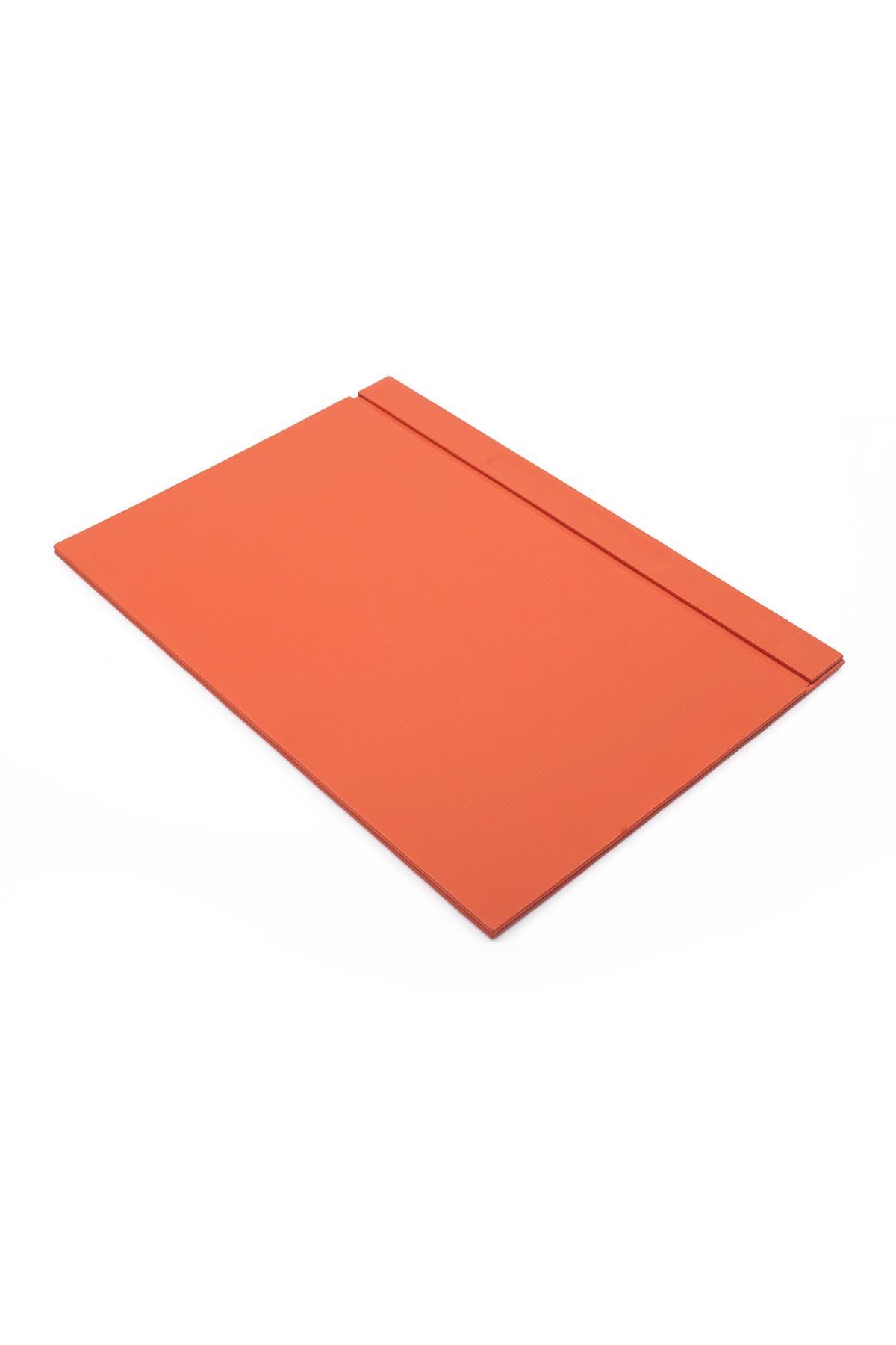 Turuncu Deri Sümen Takımı 4 Parça – Masa Sümen Takımı