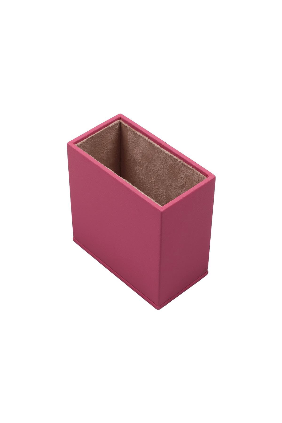 Deri Sümen Takımı Pembe – 8 Parça Premium Masa Aksesuarı