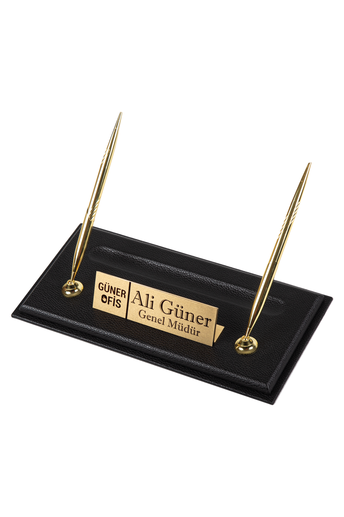 Deri Sümen Takımı Siyah 10 Parça Tekli Evrak Raflı – Premium Masa Sümen Takımı