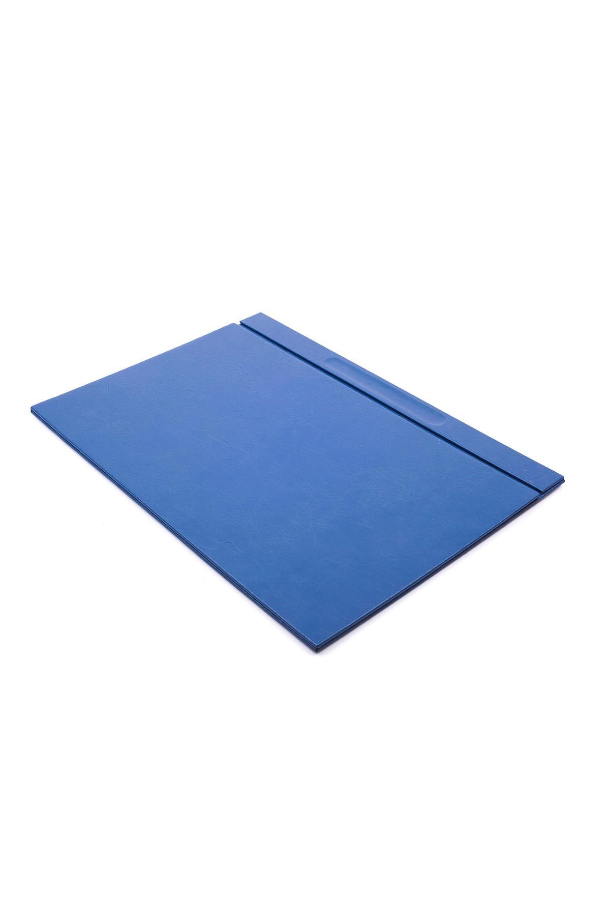 Deri Sümen Takımı Mavi 10 Parça Tekli Evrak Raflı – Lüks Masa Sümen Takımı İkili Evrak Raflı