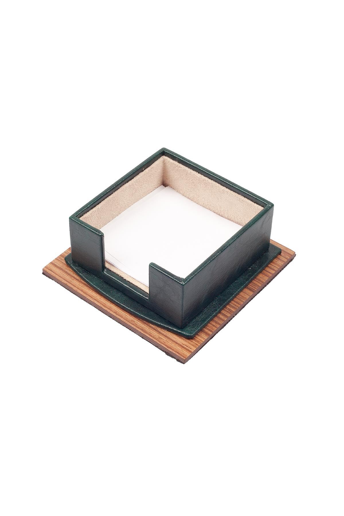 Star Lüks Deri Sümen Takımı – 11 Parça Yeşil | İkili Evrak Raflı Masa Sümen Takımı