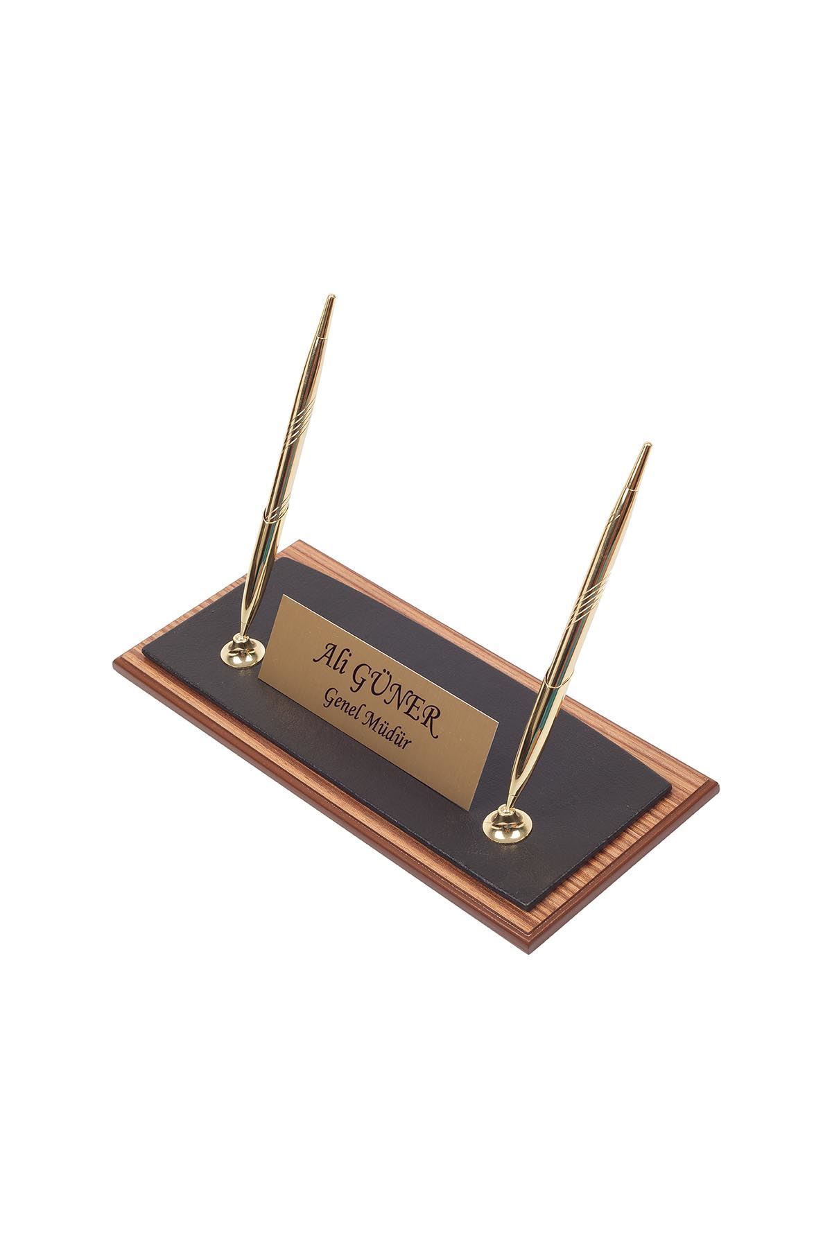 Star Lüks Deri Sümen Takımı – 11 Parça Siyah | Tekli Evrak Raflı Masa Sümen Takımı