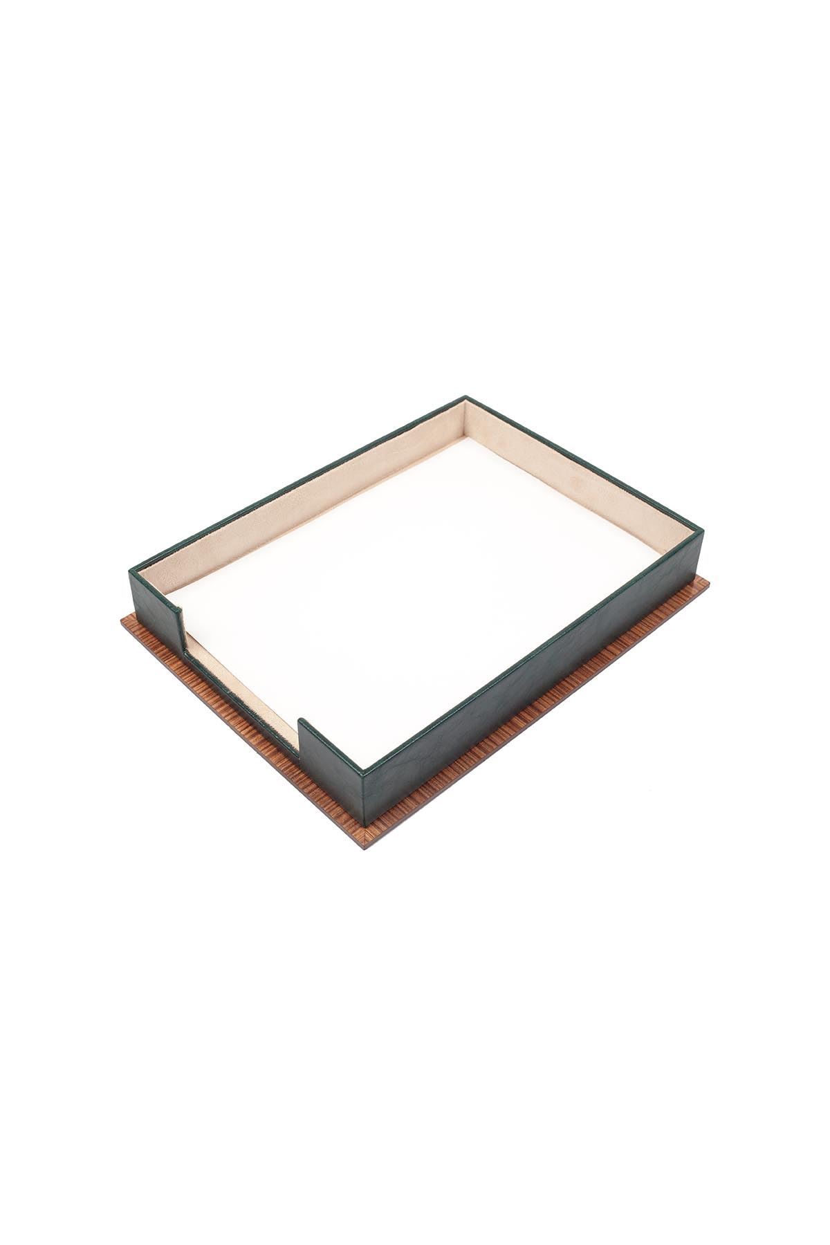 Star Lüks Deri Sümen Takımı – 11 Parça Yeşil | Tekli Evrak Raflı Masa Sümen Takımı