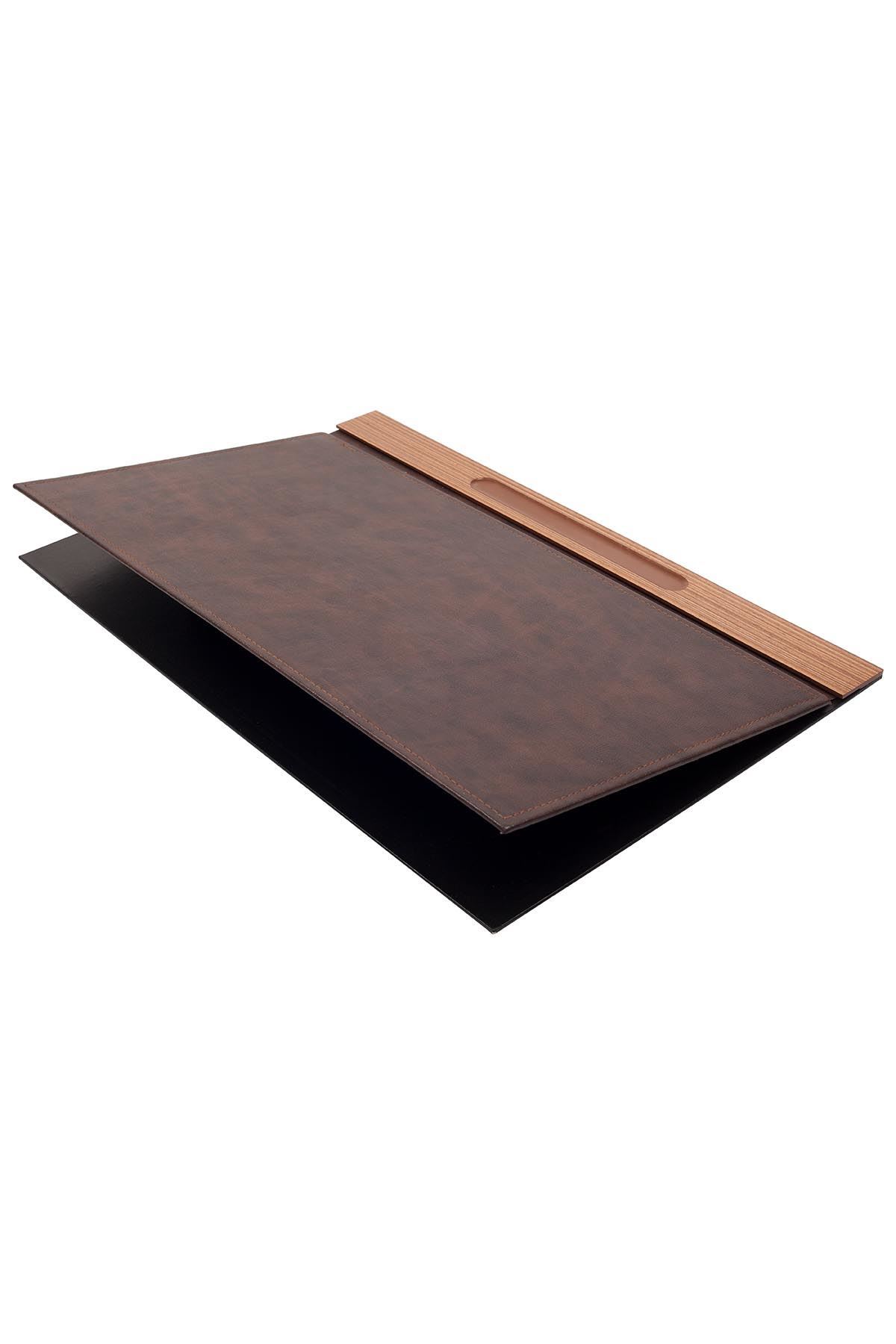 Ceviz Ahşap Sümen Takımı – 10 Parça El Yapımı Lüks Ahşap Sümen Takımı | Yönetici Ofis Masa Seti