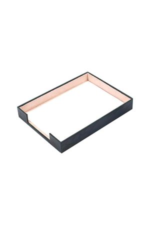 Yeşil Deri Evrak Rafı